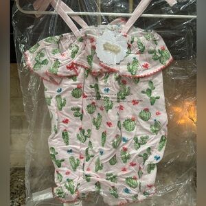 Mud Pie DESERT BLOOM PRINTED BUBBLE Romper, 3-6 MONTHS, NWT